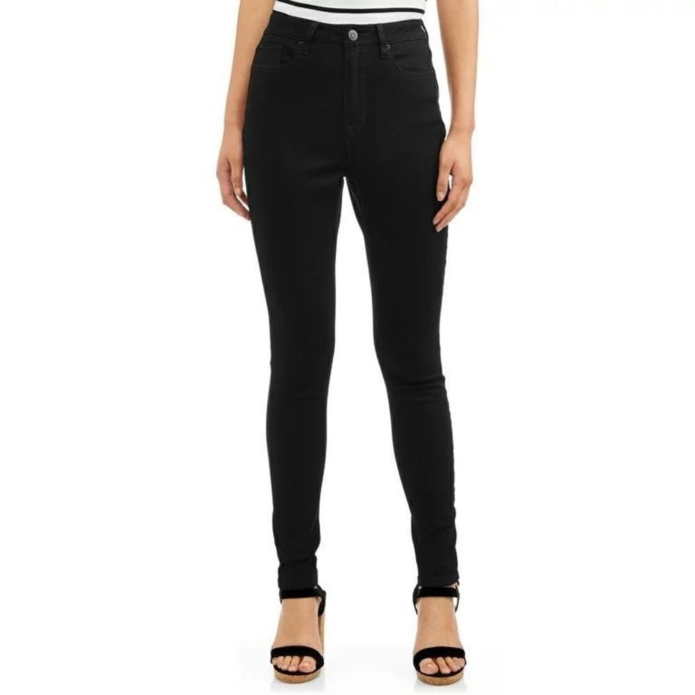 Womens No Boundaries Black Rinse High Rise Skinny Jeans - Sz 15